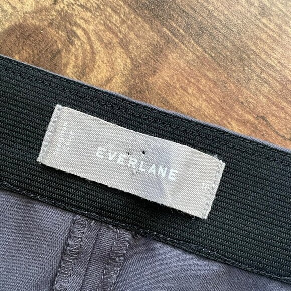 Everlane Side Zip Stretch Cotton Pant Womens Sz 10 Gray Ankle Fit Minimalist - Picture 10 of 10
